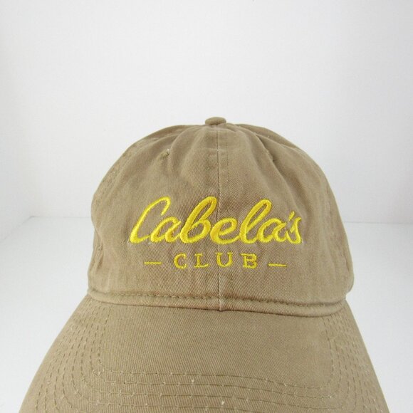 Cabala's Club Embroidered Logo Men's Brown Adjustable Strap Back Cap Hat - Picture 1 of 7